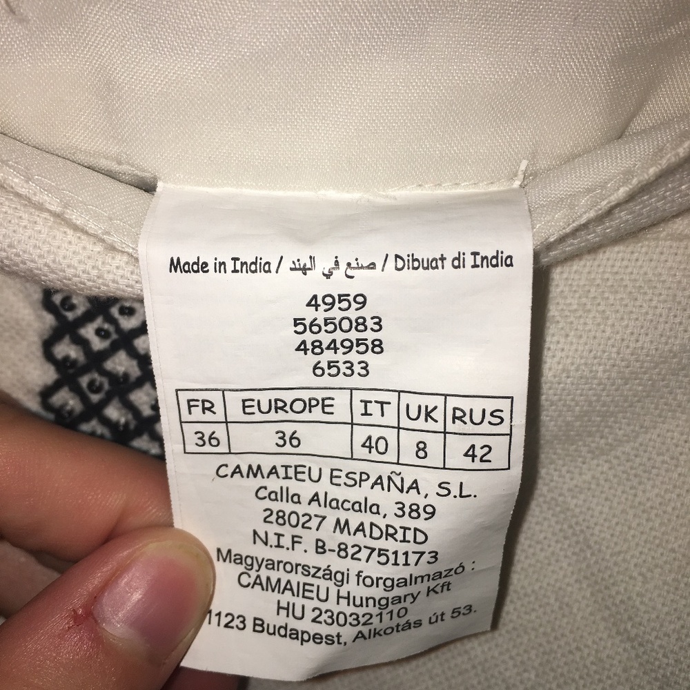 Camaieu White Pencil Skirt - Picture 3 of 4